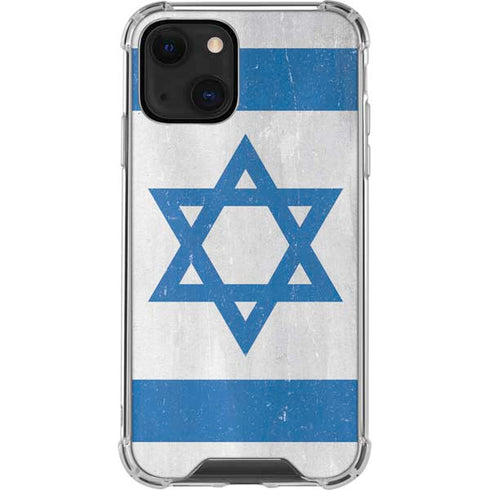Israel Flag Distressed iPhone 14 Clear Case